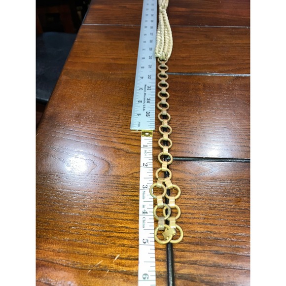 Chunk Linked Chain Two Tone Statement 31 Inch Necklace! - Picture 5 of 7